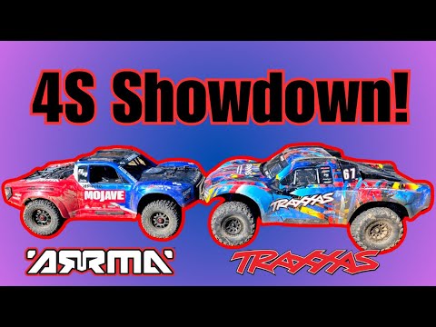 Видео: Arrma Mojave 4S сражается с Traxxas Maxx Slash — ПОЛНАЯ ПЕРЕБИВКА 4S!