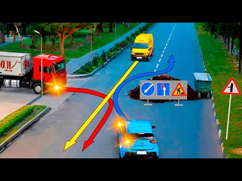 Видео: Кому должен уступить водитель синего автомобиля?