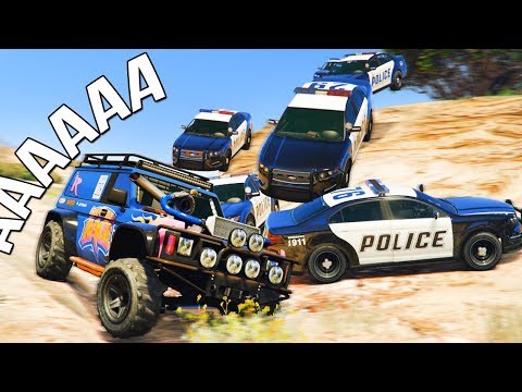 Видео: GTA 5 COPS & ROBBERS - ДЖИП С ТУРБОКИТОМ ВАЛИТ ОТ 15 КОПОВ ПО ДЕРЕВНЕ НАРУШАЯ ПДД!