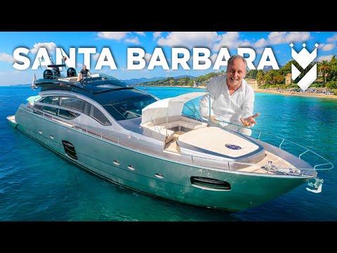 Видео: Внутри Pershing 80 «Santa Barbara» | Обзор яхты на продажу (Роскошь и инновации)