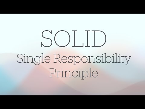 Видео: Выпуск 2. Single Responsibility Principle.
