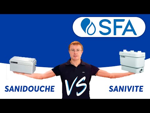 Видео: Сравнение моделей SANIDOUCHE и SANIVITE - санитарные насосы для кухни и душевой от SFA