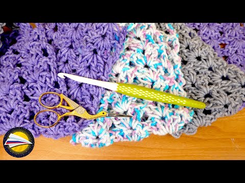 Видео: Вязание крючком | градиентный шарф XXL | инструкции к узору