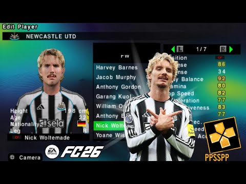 Видео: FIFA 26 PPSSPP ORIGINAL Android Offline 4K Camera | EA FC 26 PPSSPP HD Graphics Новые комплекты ф...
