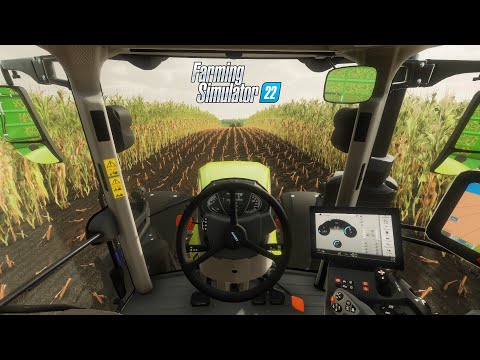 Видео: Farming Simulator 22 |Карта Benz NWM| Уборка кукурузы на силос Claas Axion 960, Claas Jaguar 980