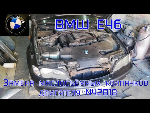 Видео: BMW E46 316i. Замена маслосъёмных колпачков двигателя N42b18.