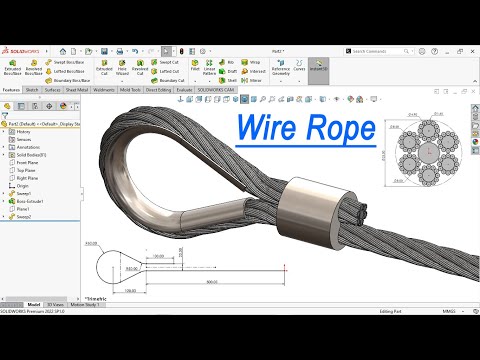 Видео: Проектирование стального каната в Solidworks | Полное пошаговое руководство