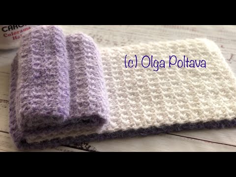 Видео: Похоже на шарф из ангоры, связанный крючком, но на самом деле это акрил! Мастер-класс по вязанию ...