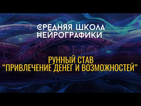 Видео: СРЕДняя Школа Нейрографики               Рисуем нейрорунный став "Привлечение денег и возможностей"