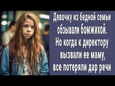 Видео: Бедную девочку в школе называли бомжихой, но когда к директору пришла ее мама, все потеряли дар речи