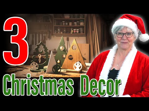 Видео: 3 простых рождественских поделки, которые можно быстро продать! Проекты с лобзиком