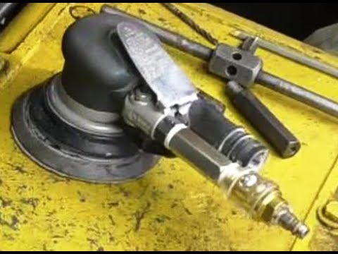 Видео: Смазка пневмо шлифмашинки. Подгонка лубрикатора.