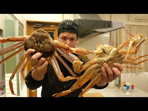 Видео: Я съел краба за 100 000 иен и много выпил.