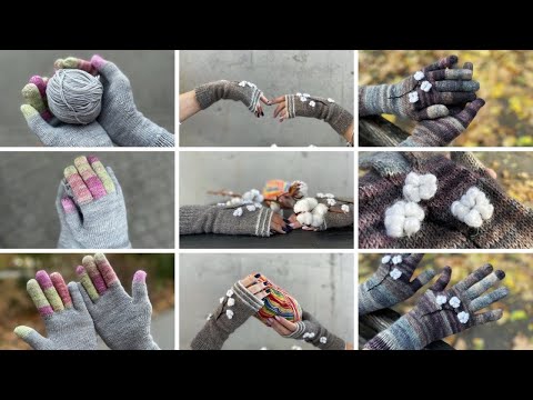Видео: Перчатки, митенки с бавовной / Пряжа / Носки