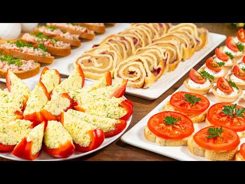 Видео: ТОП-5 закусок на день рождения! Вкусные, легкие закуски!