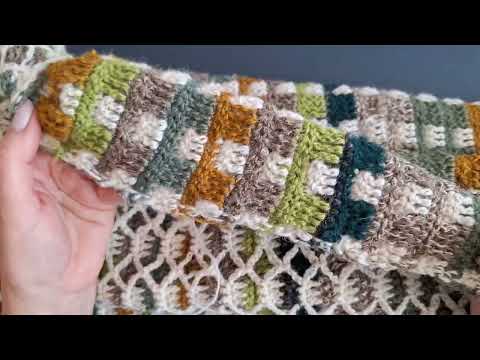 Видео: Жилет крючком. Используем остатки пряжи.