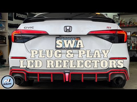 Видео: Светодиодные рефлекторы заднего бампера SWA Plug & Play для Honda Civic 11-го поколения 2022+