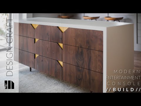 Видео: Создание развлекательной консоли середины века // Проектирование // Деревообработка