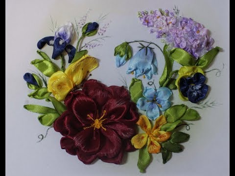 Видео: Как Вышить колокольчики и настурции ленточным стежком 2ч how to embroider bluebells and nasturtiums