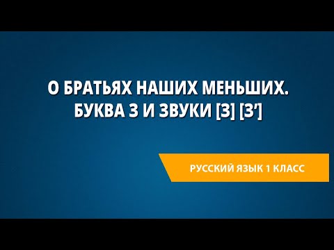 Видео: О братьях наших меньших. Буква З и звуки [З] [З']