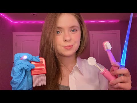 Видео: ASMR самый быстрый медицинский осмотр |  Eye Exam, Dentist, Ear Exam, Lice check, Cranial nerve exam