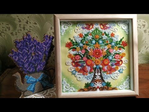 Видео: 189. 💮 Вышивка на холсте. 🕊️ " Сказочное дерево" 🌱от Абрис Арт. 🦋 Отчёт 2.(финиш).