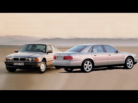 Видео: BMW 730i E38 и Audi A8 2.8i D2! Бой двух тяжеловесов!