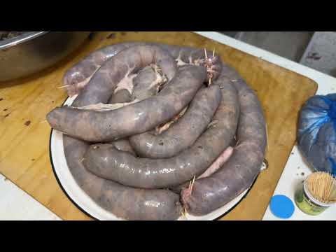 Видео: делаем ҚАЗЫ! Натуральная колбаса из конины!🤤 самый легкий способ быстрого приготовления!!