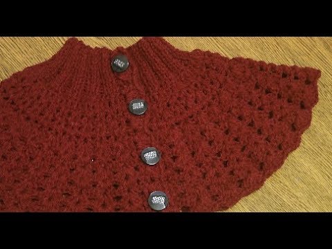Видео: Простой вариант красивой манишки спицами и крючком