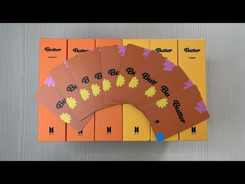 Видео: Распаковка альбома BTS / Unboxing BTS Butter (3 set copies + Lucky Draw m2u)