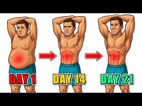 Видео: Упражнение для сжигания жира на животе стоя