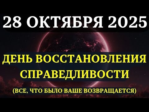 Видео: ВНИМАНИЕ! 28 ОКТЯБРЯ — день ВОЗВРАТА СПРАВЕДЛИВОСТИ! Вот, что вас ждет! ПРИГОТОВЬТЕСЬ К ЭТОМУ!