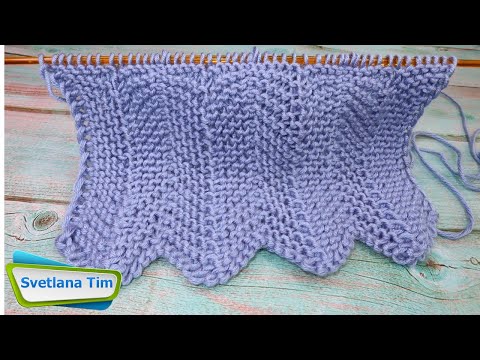 Видео: Невероятно Красивый Двухсторонний Узор Зигзаг. Вязание спицами № 584