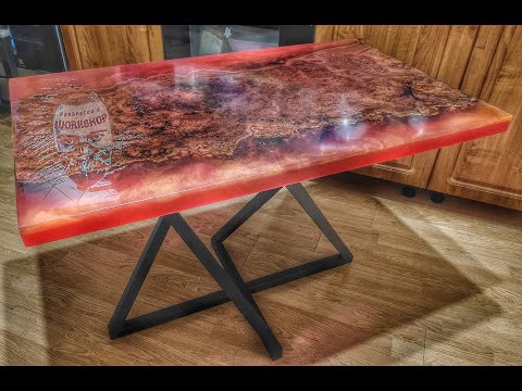 Видео: Мой первый стол из эпоксидной смолы, ошибки и как я их исправлял/My first table made of epoxy resin