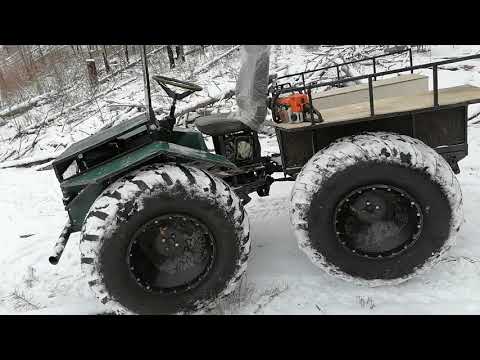 Видео: Вездеход-каракат на рессорах. Обзор в лесу.