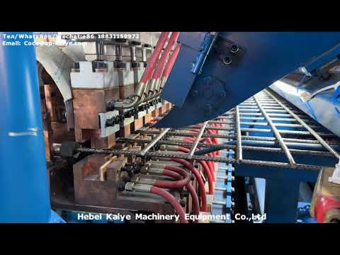 Видео: 5 -12 мм Стальная арматурная сетка Сварочный аппарат с поворотным штабелером для сетки