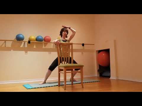 Видео: Pilates Chair Exercises Part 1, Пилатес упражнения со стулом часть первая