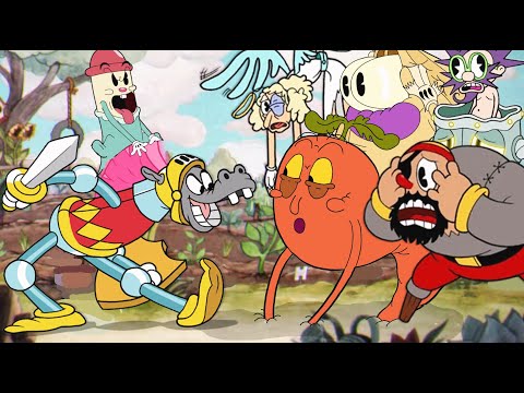 Видео: Детская бутылочка с DLC Knight Уничтожьте всех боссов Cuphead одним ударом меча!!