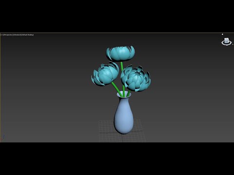 Видео: ТехРис. Работа в программе 3ds max. Каркасное моделирование (Цветы)