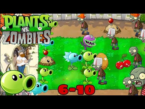 Видео: Прохождение PvZ на Ноутбуке уровень 6-10.