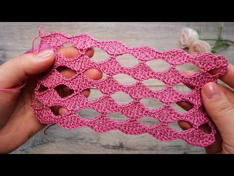 Видео: Мега ажурный узор крючком 💕 Lace crochet pattern
