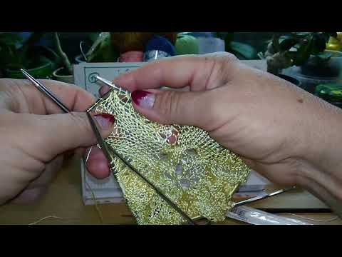 Видео: Ажурные салфетки спицами. САЛФЕТКА  11 ( часть 2).