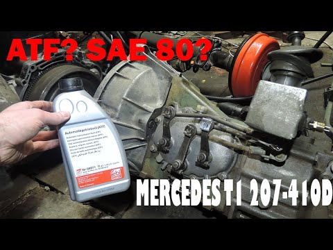 Видео: Масло в КПП и задний мост МЕРСЕДЕС Т1 207-410D| Допуски, сколько заливать, кулиса, втулки и рычаги!