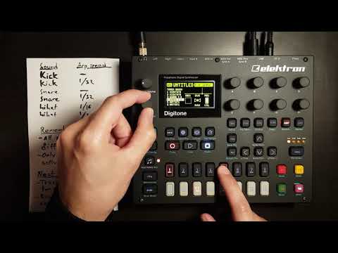 Видео: Учебник Digitone: как создать полноценный барабанный паттерн на одной дорожке