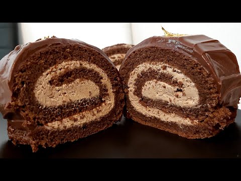 Видео: Ефектно и вкусно-шоколадово руло!Spectacular and delicious chocolate roll!