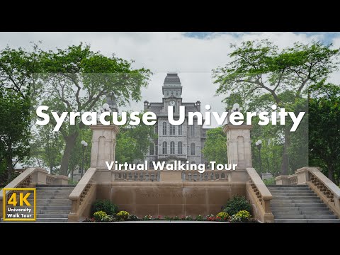 Видео: Сиракузский университет (Syracuse University) - виртуальная пешеходная экскурсия [4k 60fps]