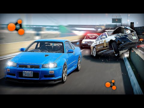 Видео: ЖЕСТКАЯ ПОГОНЯ ЗА ГТРом В ЯПОНИИ в BeamNG.drive | DESTIMAGE