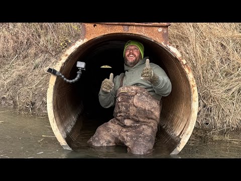 Видео: Разрушение огромной бобровой плотины внутри большой водопропускной трубы (Меня смыло, как дерьмо)...