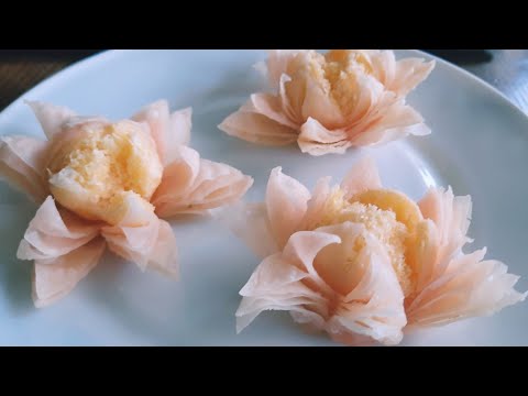 Видео: НУ ОЧЕНЬ ВКУСНО! Нежнейшее Кокосовое Печенье в виде цветка Лотоса, просто тает во рту! Без духовки.