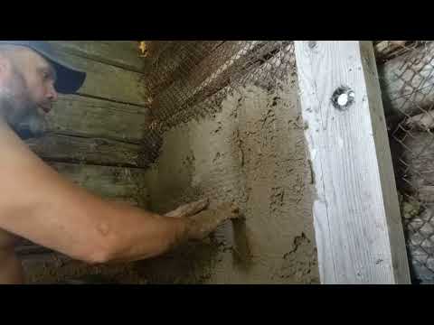 Видео: Обмазка глиной с опилками